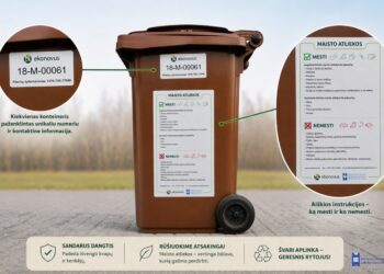 Marijampolėje gyventojams pradedami dalinti maisto ir virtuvės atliekų konteineriai