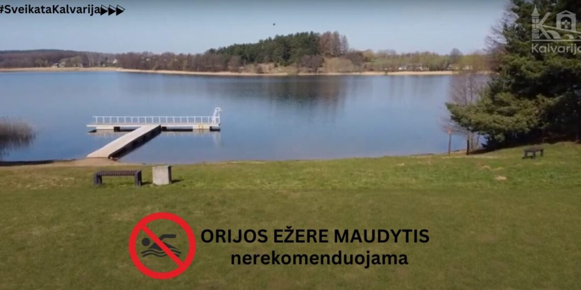 Orijos ežere maudytis nerekomenduojama