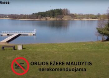 Orijos ežere maudytis nerekomenduojama