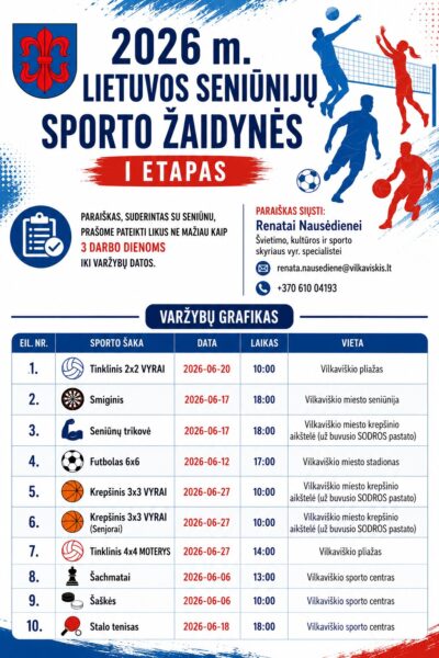Lietuvos seniūnijų sporto žaidynių I etapas Vilkaviškyje