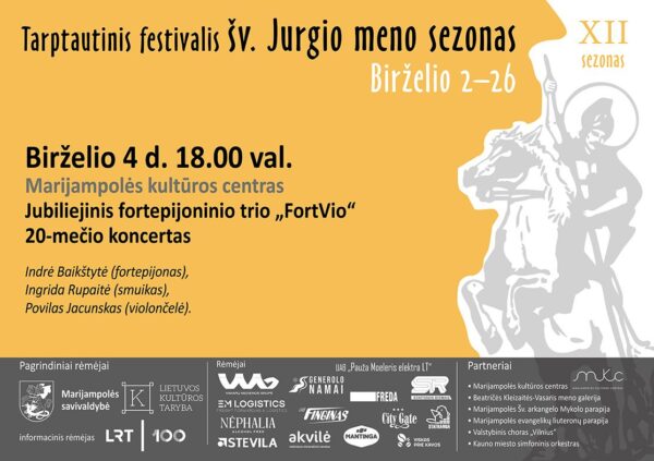 XII tarptautinis Šv.Jurgio meno sezonas - Jubiliejinis FortVio koncertas