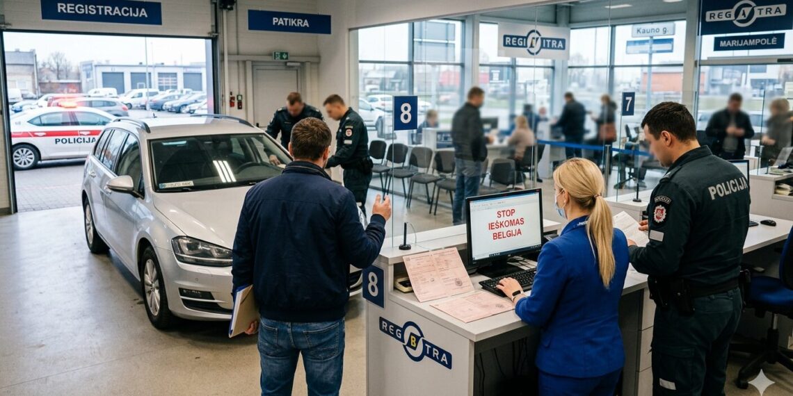 Marijampolės „Regitroje“ įkliuvo vyras su Belgijoje ieškomu automobiliu