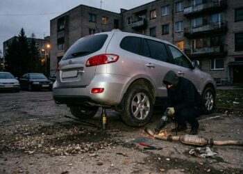 Marijampolėje iš automobilio „Hyundai“ išpjautas katalizatorius