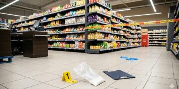 Įtartinas radinys Marijampolėje: prekybos centre palikti šviesios spalvos milteliai