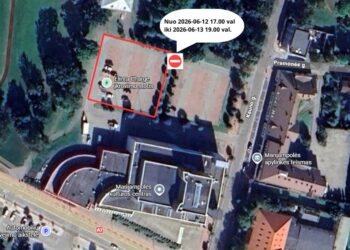 Svarbi informacija vairuotojams: bus ribojamas parkavimas prie Marijampolės kultūros centro