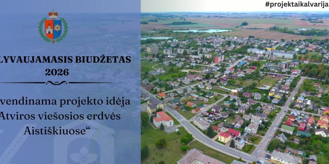 Kalvarijos savivaldybės biudžeto lėšomis bus įgyvendinta Aistiškių viešųjų erdvių idėja