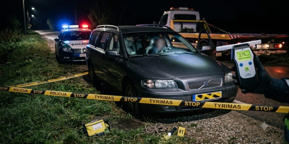 Prie vairo – visiškai girtas ir be teisių: Marijampolės savivaldybėje įkliuvo „Volvo“ vairuotojas