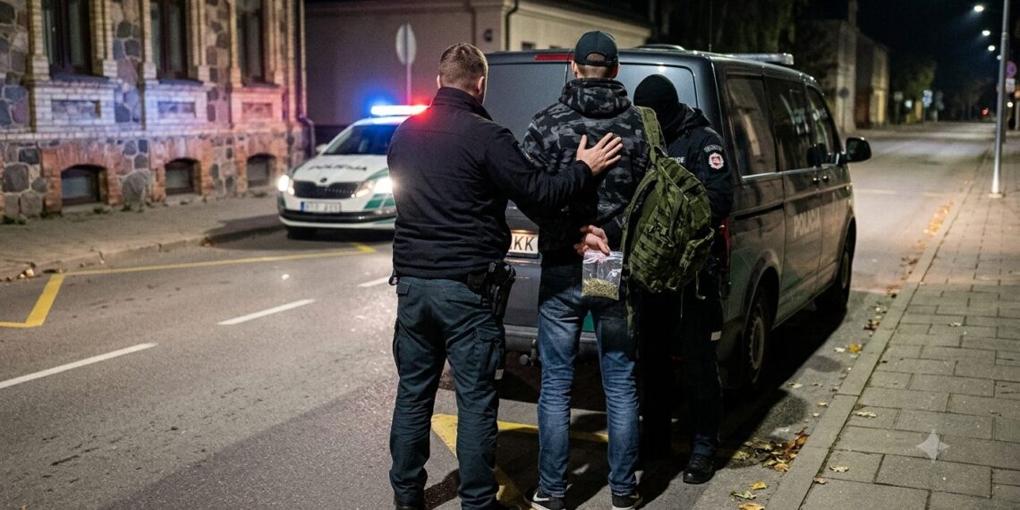 Marijampolėje sulaikytas ne tarnybos metu buvęs karys su įtariamai narkotinėmis medžiagomis