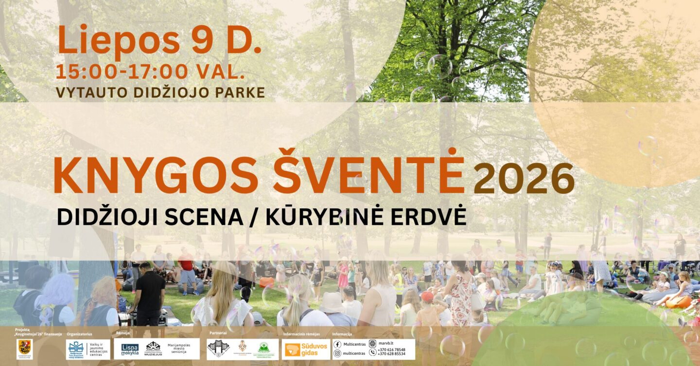 Vytauto Didžiojo parke šurmuliuos Knygos šventė