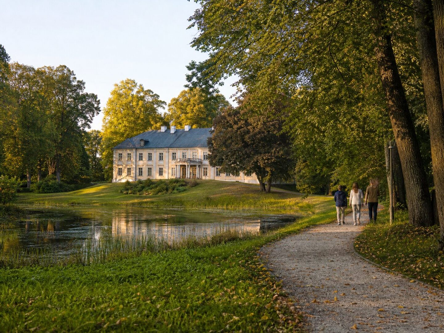 Paežerių dvaro parkas ir ežero pakrantės takas
