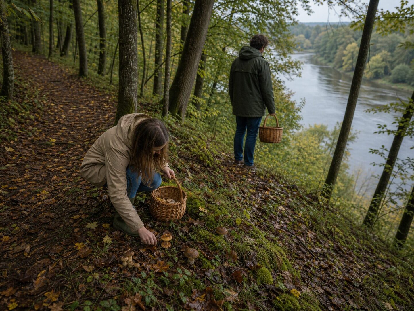 Grybavimas miškingame Šakių krašto Nemuno slėnyje
